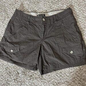 Columbia Shorts Womens 6 Brown Ripstop Hiking Utility Zip Pockets Trail 5 Inseam